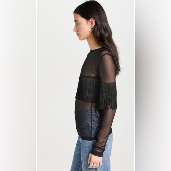 🏷️🔖 NWT Norma Kamali Fringe Top - Picture 2 of 9